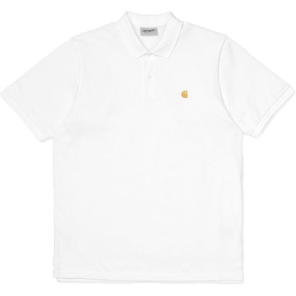 Triko Carhartt Wip Chase Pique Polo S/S - Bílá - L