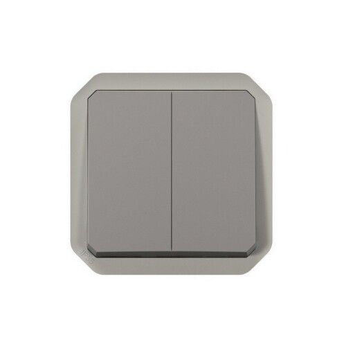 Legrand Plexo IP55 venkovní vypínač č.6+6 nebo dvojité tlačítko šedá 069525L