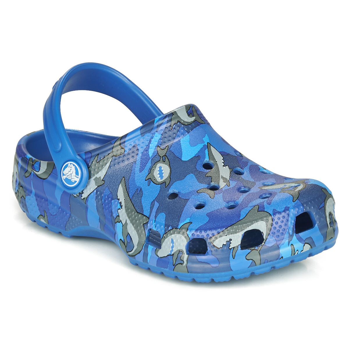 Crocs  CLASSIC SHARK CLOG  Modrá
