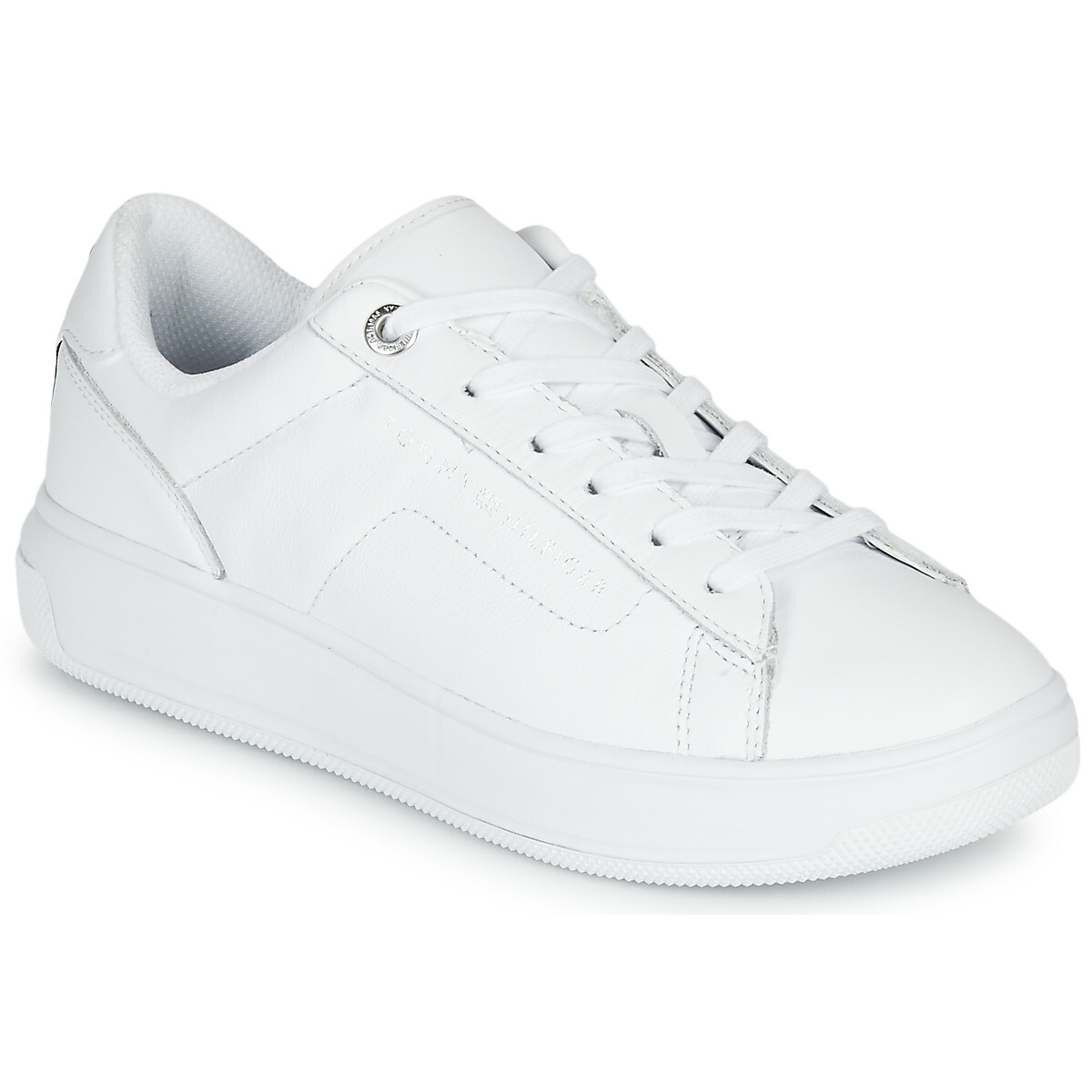 Tommy Hilfiger  LEATHER TOMMY HILFIGER CUPSOLE  Bílá