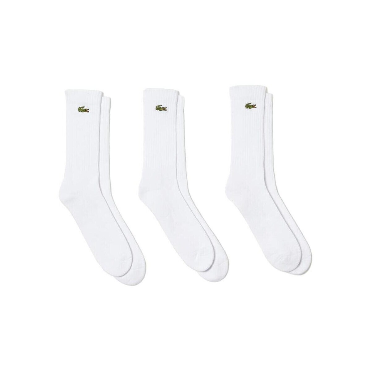 Lacoste  Sport 3 Pack High Cut Socks White/White/White  Bílá