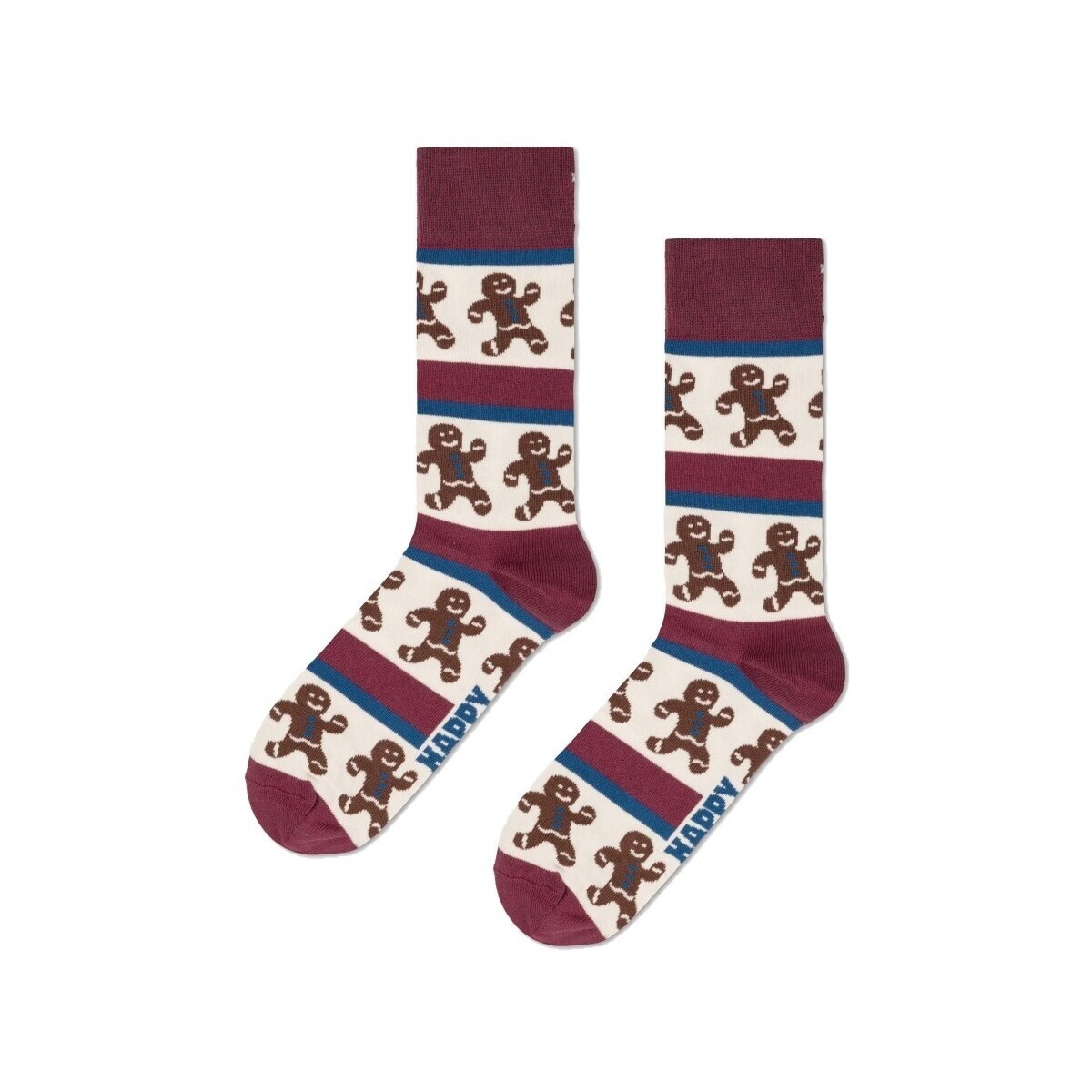 Happy socks  Calcetines Hombre Modèle Gingerbread Stripe  Bordó