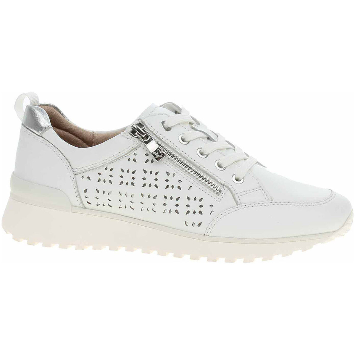 Caprice  Dámské polobotky  9-23501-46 white-silver  Bílá
