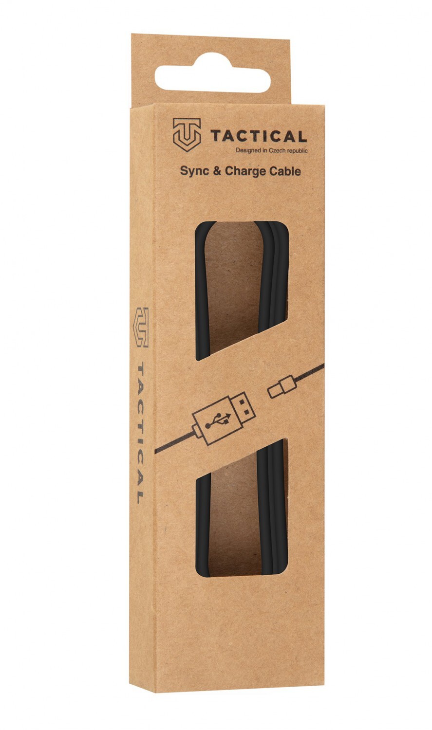 Kabel Tactical Smooth Thread Cable USB-C/USB-C, 2m, černá
