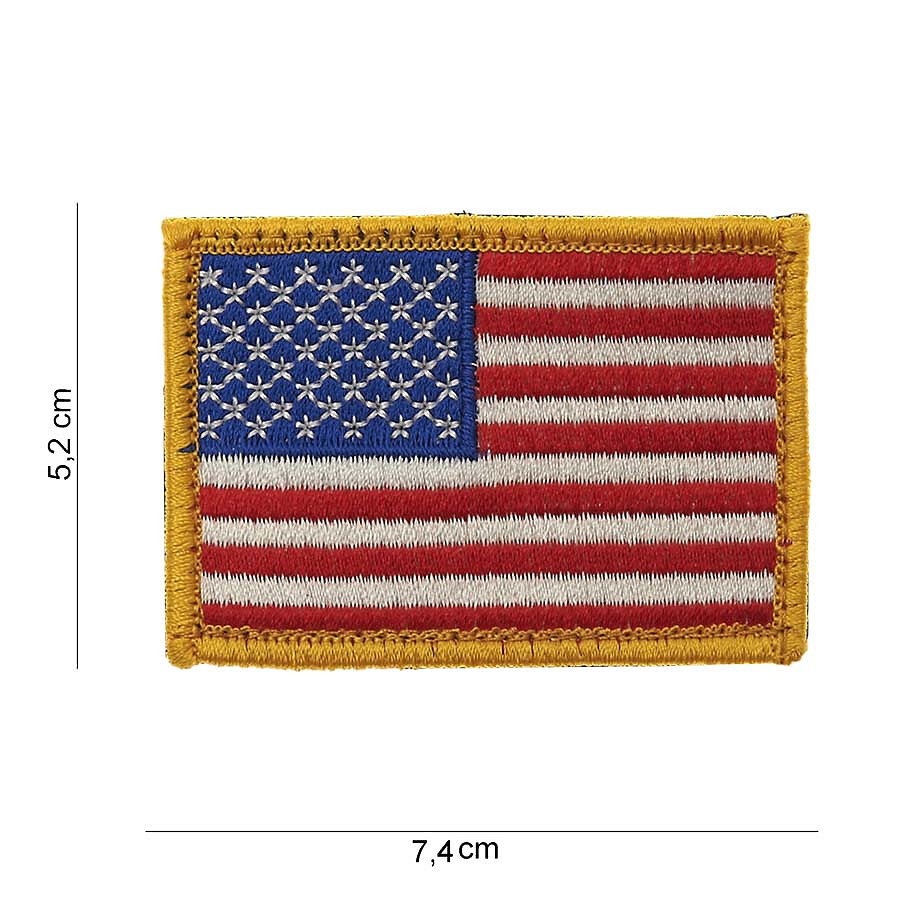 Nášivka textilní Fostex vlajka USA 5,2x7,4 cm - barevná-žlutá