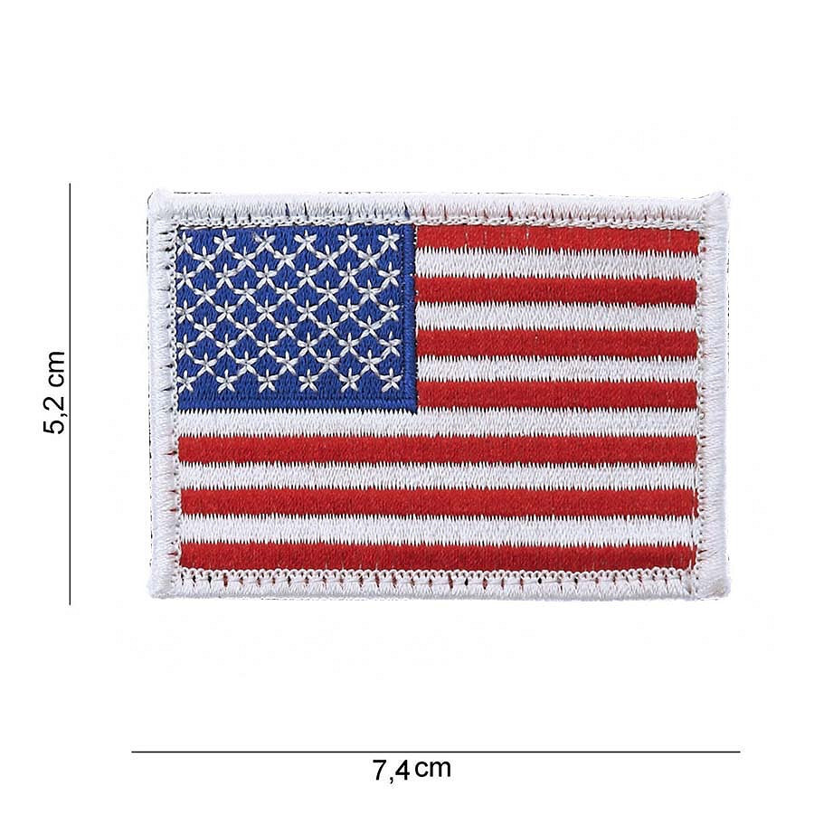 Nášivka textilní Fostex vlajka USA 5,2x7,4 cm - barevná-bílá
