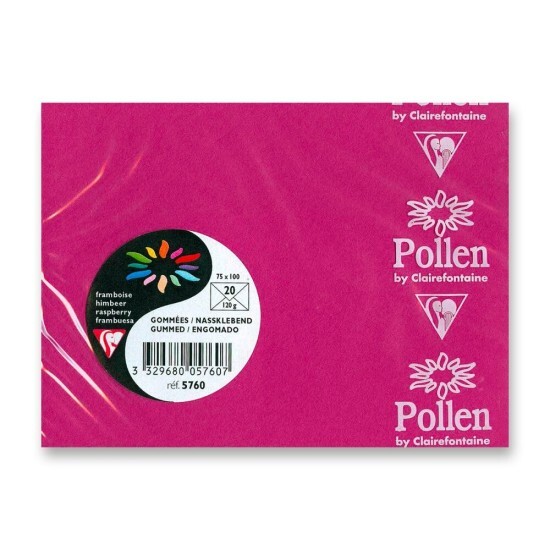 Clairefontaine Barevná obálka 75 x 100 mm - malinová - 1 ks - 1330/1057600