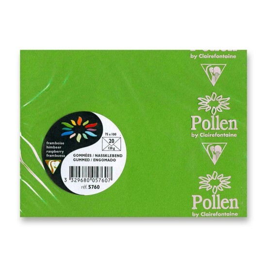 Clairefontaine Barevná obálka 75 x 100 mm - zelená - 1 ks - 1330/1055400