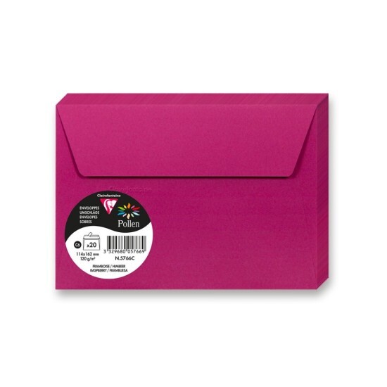 Clairefontaine Barevná obálka C6 samolepicí - malinová - 1 ks - 1330/1057660
