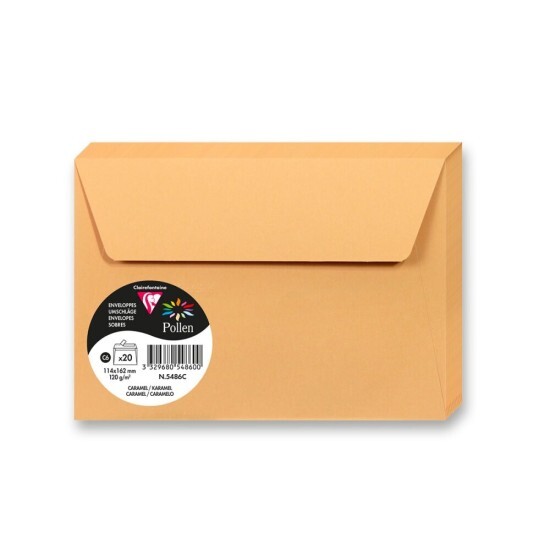 Clairefontaine Barevná obálka C6 samolepicí - karamel - 1 ks - 1330/1054860