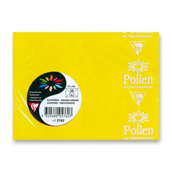 Clairefontaine Barevná obálka 75 x 100 mm - žlutá - 1 ks - 1330/1055600