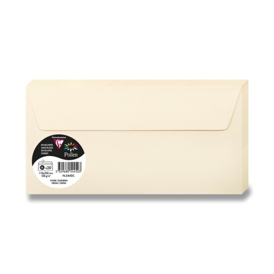 Clairefontaine Barevná obálka DL samolepicí - krémová - 1 ks - 1330/1054450