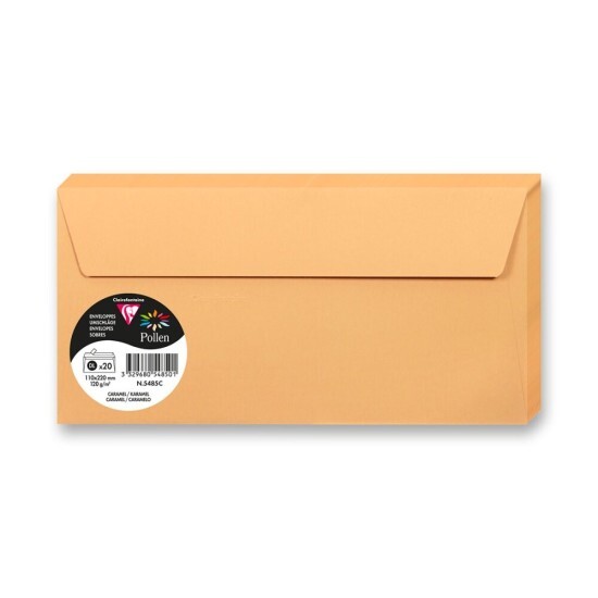Clairefontaine Barevná obálka DL samolepicí - karamel - 1 ks - 1330/1054850