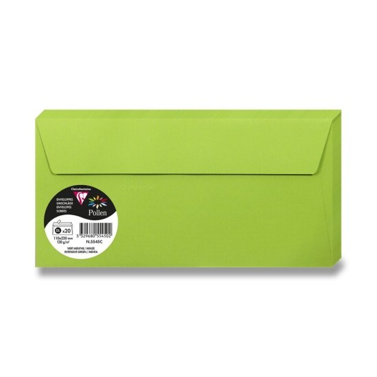 Clairefontaine Barevná obálka DL samolepicí - zelená - 1 ks - 1330/1055450