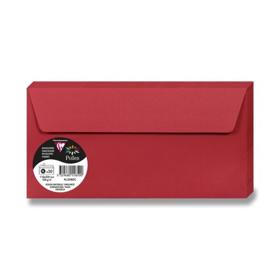 Clairefontaine Barevná obálka DL samolepicí - červená - 1 ks - 1330/1055850