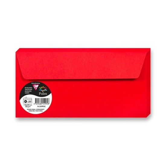 Clairefontaine Barevná obálka DL samolepicí - korálová - 1 ks - 1330/1055995