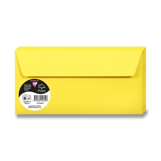 Clairefontaine Barevná obálka DL samolepicí - tm. žlutá - 1 ks - 1330/1055650