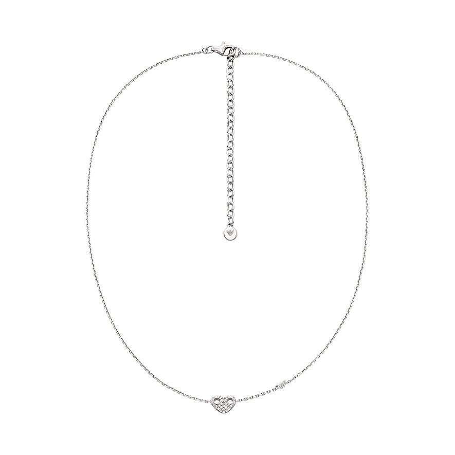 Emporio Armani Půvabný náhrdelník se zirkony Srdce EG3646040