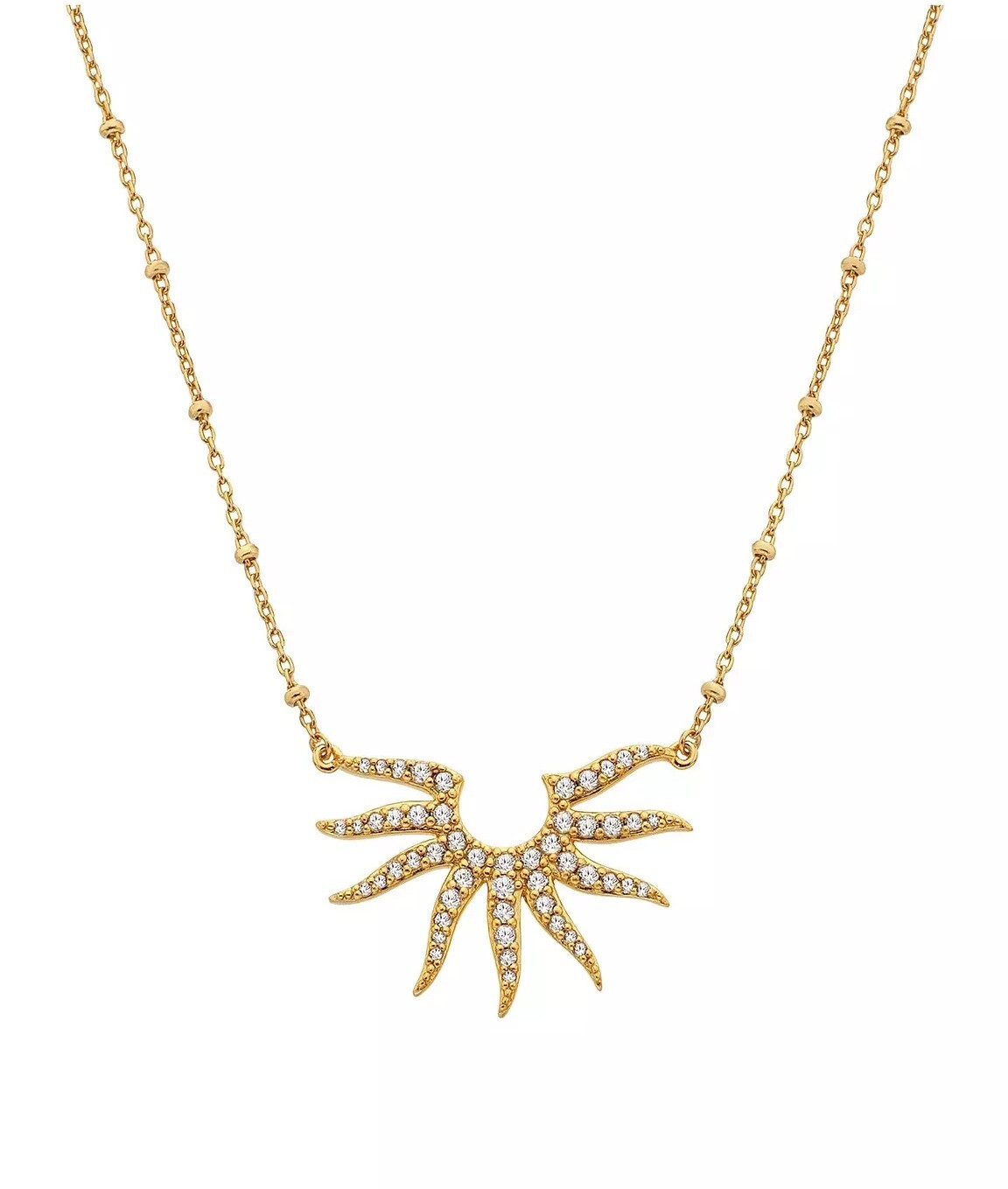 Hot Diamonds Výrazný náhrdelník s diamanty Slunce SOL DN237