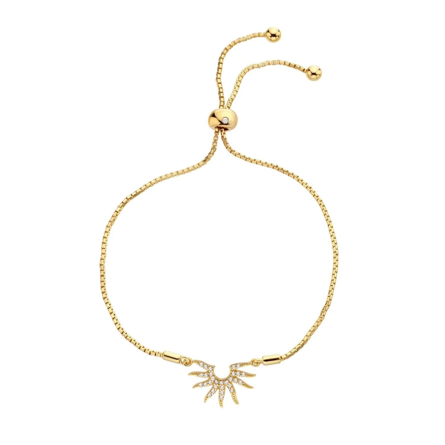 Hot Diamonds Okouzlující pozlacený náramek s diamantem a topazy SOL DL725