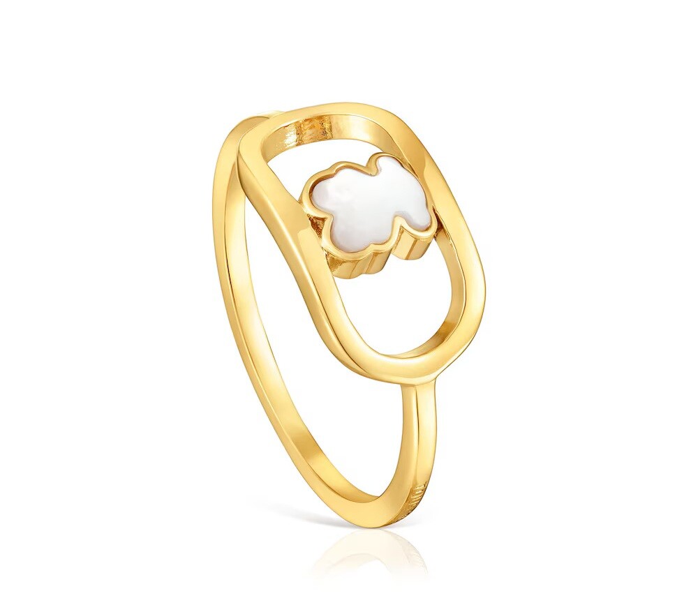 Tous Pozlacený dámský prsten s perletí Camille 10045618 52 mm