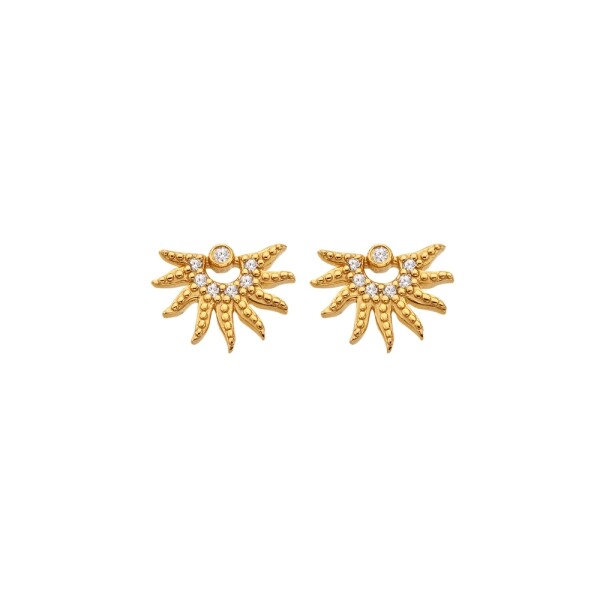 Hot Diamonds Třpytivé pozlacené náušnice SOL DE897