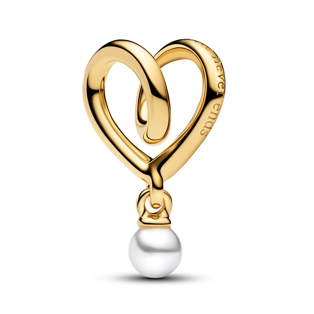 Pandora Pozlacený přívěsek Srdce s perlou Shine Moments 764138C01