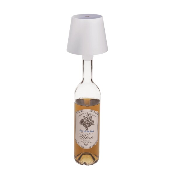 Stolní LED lampa na láhev - bílá