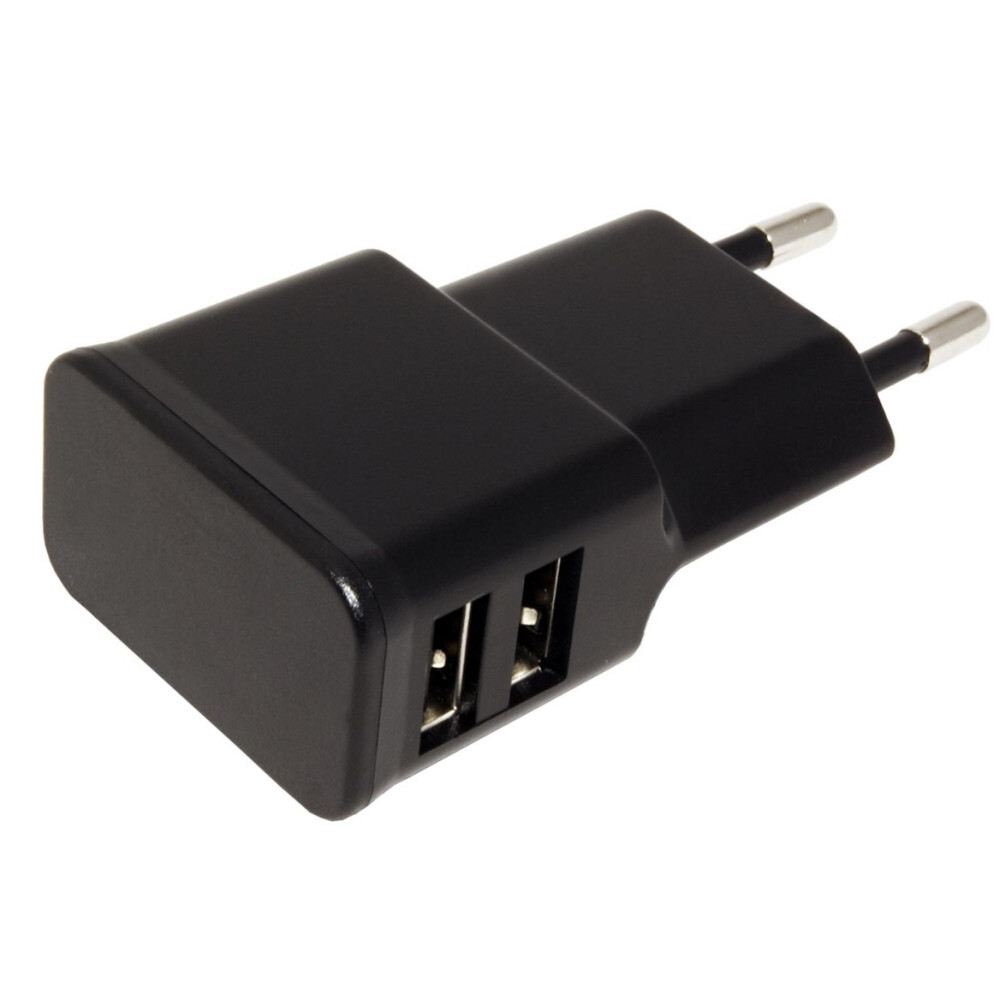 Napájecí adapter USB 5V/2A 2USB 90°