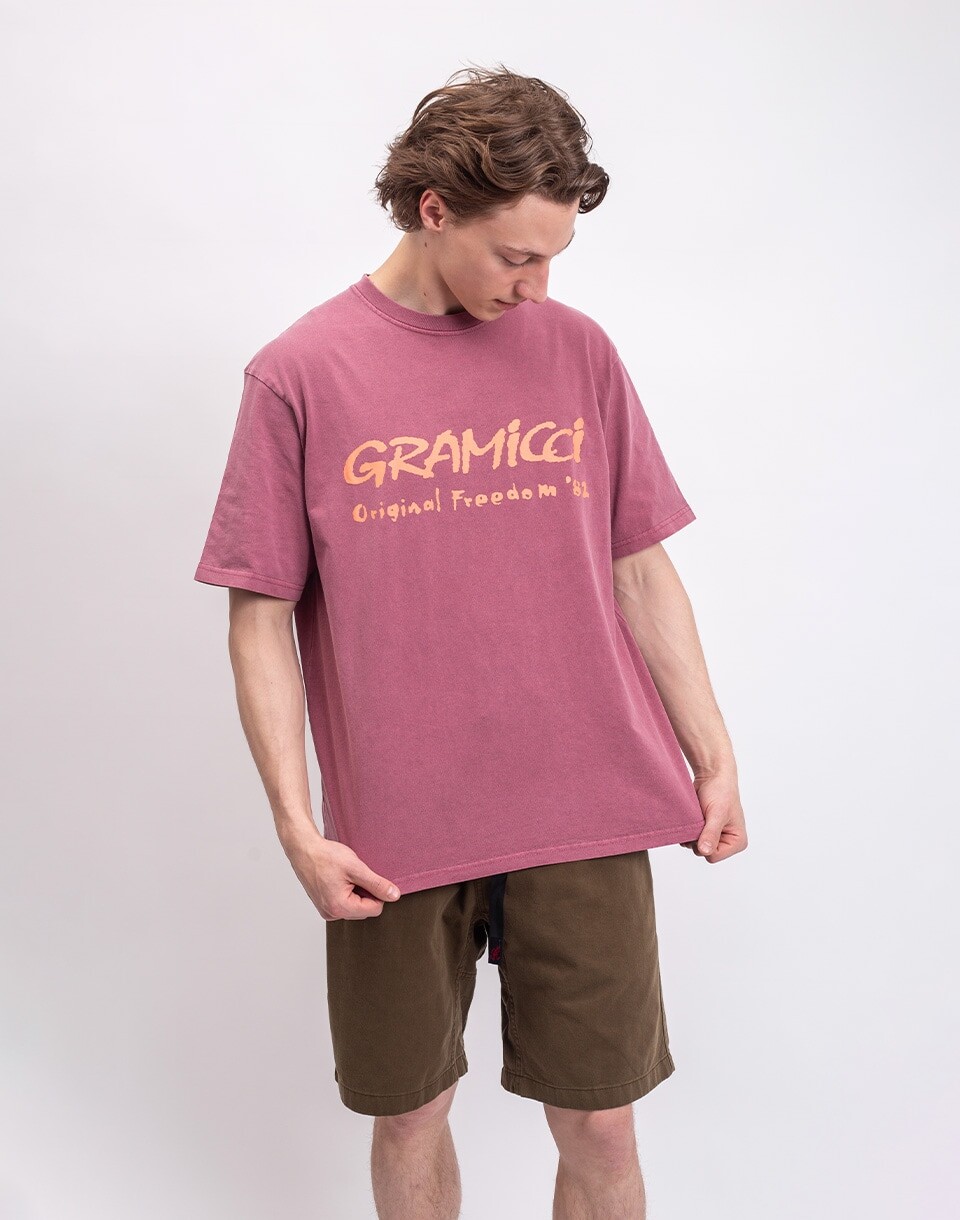Gramicci Freedom Tee Pigment Dyed RED PIGMENT M