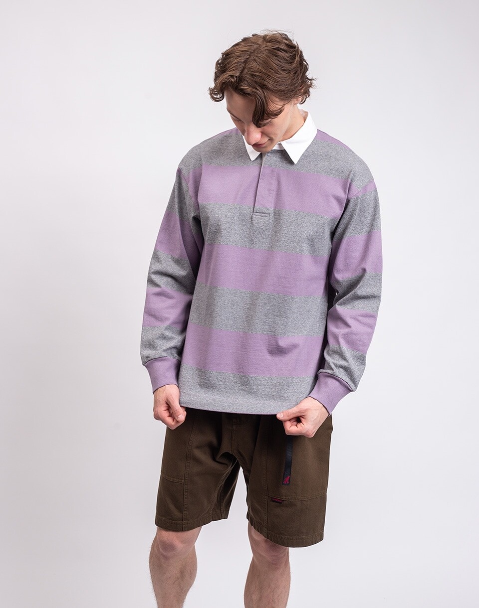 Gramicci Langdon Rugby Shirt HEATHER/PURPLE L