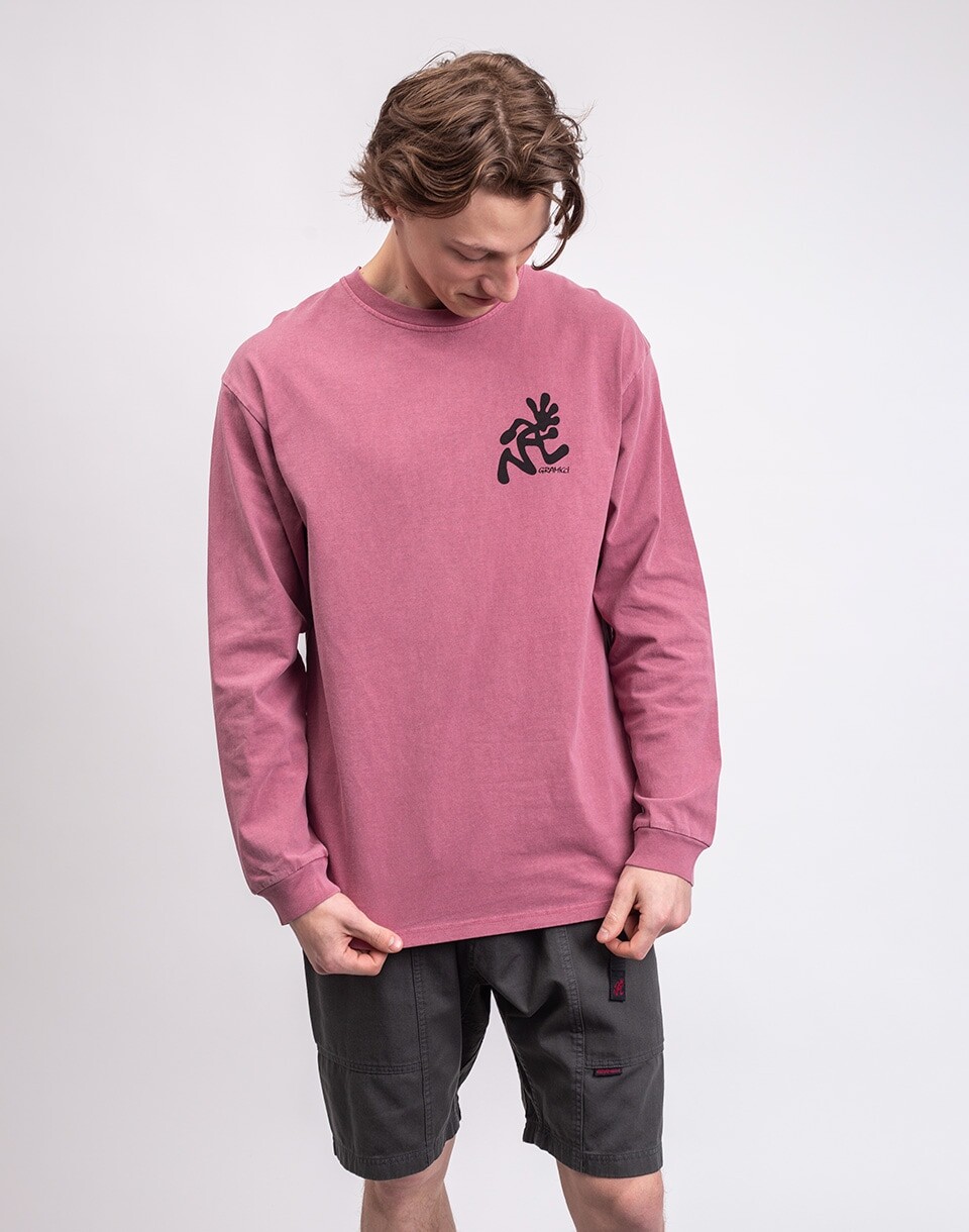 Gramicci Running Man L/S Tee Pigment Dyed RED PIGMENT XL