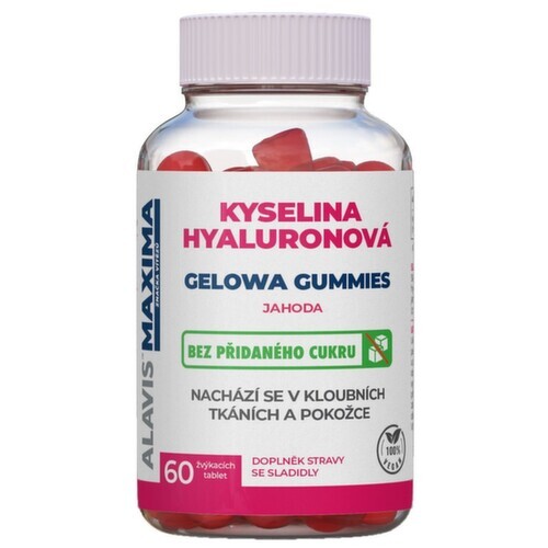 ALAVIS MAXIMA Kyselina Hyaluronová Gelowa Gummies jahoda žvýkací tbl.60