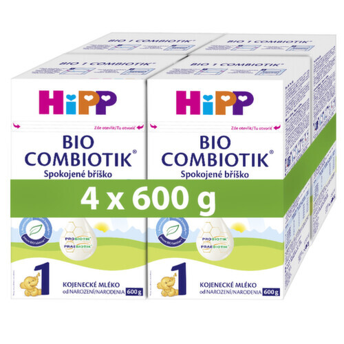 HiPP 1 Combiotik první kojenecké mléko BIO 4x600g