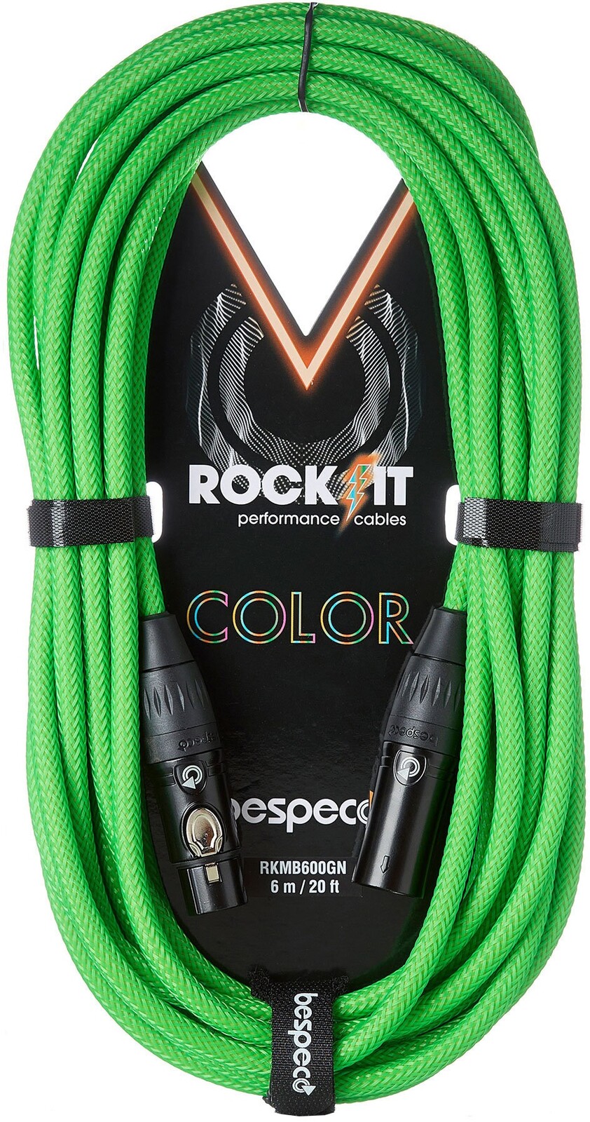 Bespeco Rockit Color Green 10m XLR