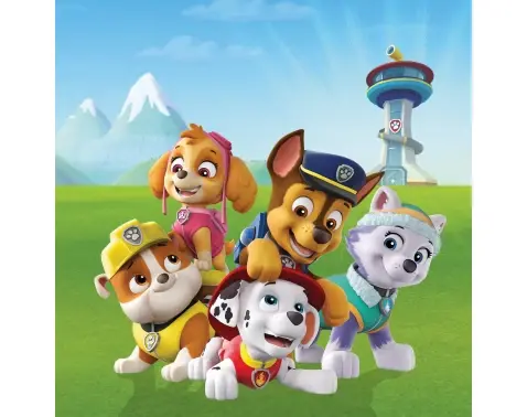 Dětský obraz Paw Patrol věž, 35x35 cm