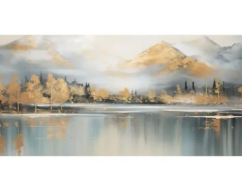 Obraz na plátně Horská krajina, 100x50 cm, efekt ruční malby