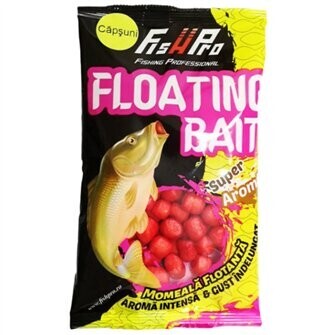 Fish Pro plovoucí nástraha Puffi Floating Bait jahoda 6-10mm 15g-FP-P610-C