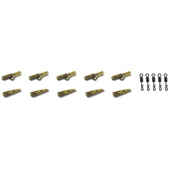 Anaconda klip Jungle Quick Change Safety Lead Clip Jungle zelená 5 setů-2480013