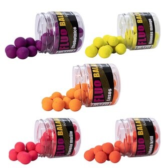 Carp Inferno Balanced Boilie Fluo 150 ml 16 mm|Jahoda Krill