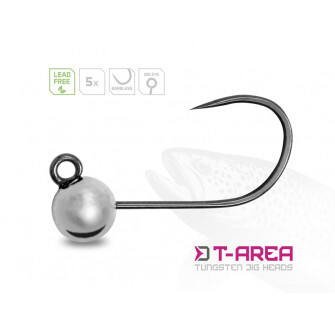 Wolframový jig Delphin T-AREA BL/5ks-stříbrný/4,6mm/0,9g/6