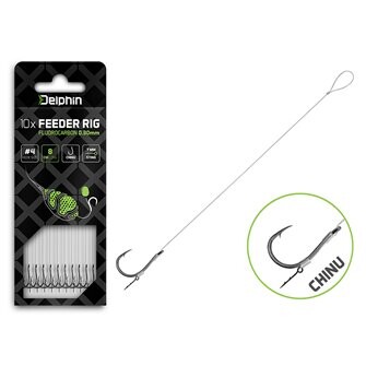 Feederový návazec Delphin Fluoro Sting / 10ks-12cm/0,26mm/Chinu 6
