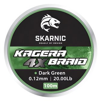 SKARNIC KAGERA 4X BRAID Tmavá zelená 22lbs