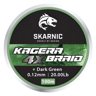 SKARNIC KAGERA 4X BRAID Tmavá zelená 32lbs