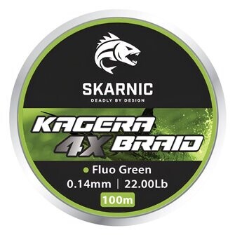 SKARNIC KAGERA 4X BRAID fluo zelená 25lbs