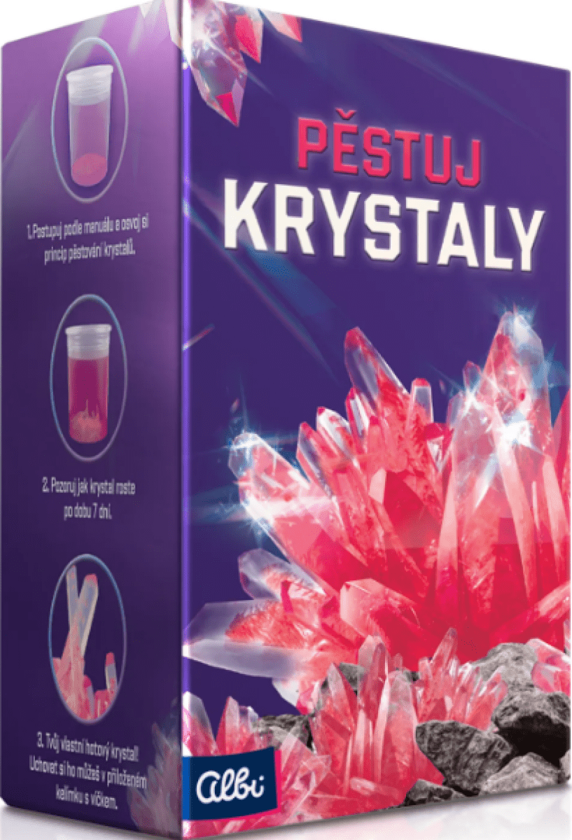 Červené krystaly