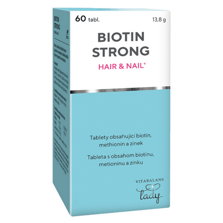 VITABALANS LADY Biotin strong hair and nail 60 tablet, poškozený obal