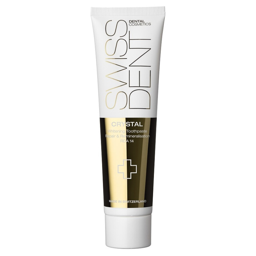 SWISSDENT Crystal Regenerační zubní krém bez fluoridu 100 ml, poškozený obal