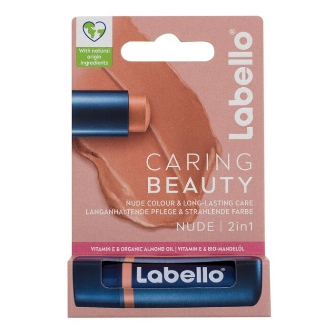 LABELLO Caring Beauty Barevný balzám na rty Nude 5,5 ml