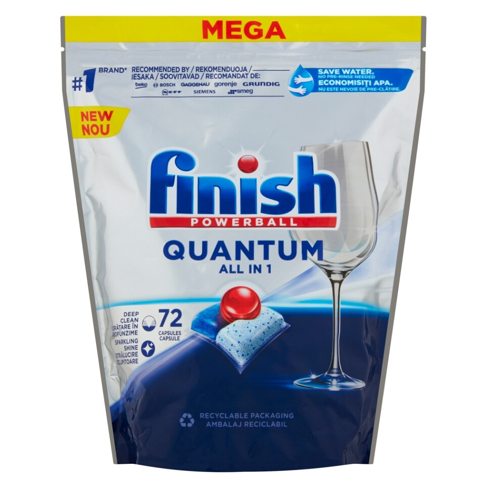 FINISH Quantum All in 1 Kapsle do myčky nádobí 72 ks, poškozený obal
